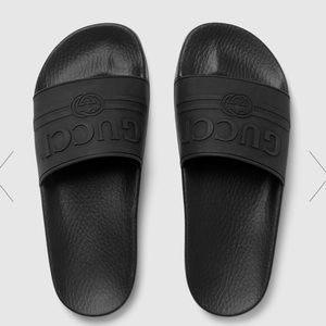 Gucci Logo Rubber Slide Sandal